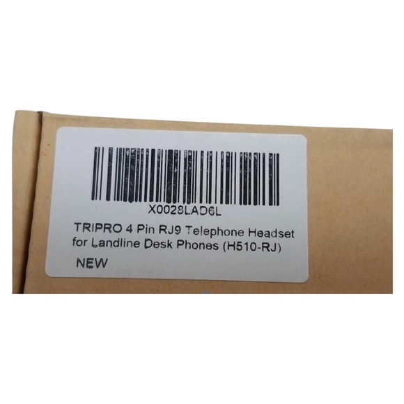 NIB TRIPRO 4-Pin RJ9 Telephone Headset for Landline Desk Phones (H510-RJ) - Picture 4 of 11
